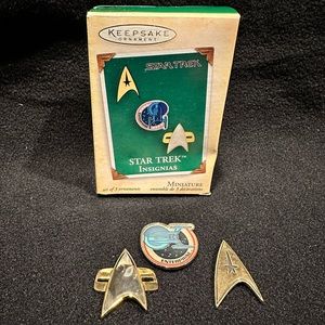 Hallmark StarTrek Insignias Miniature Ornaments